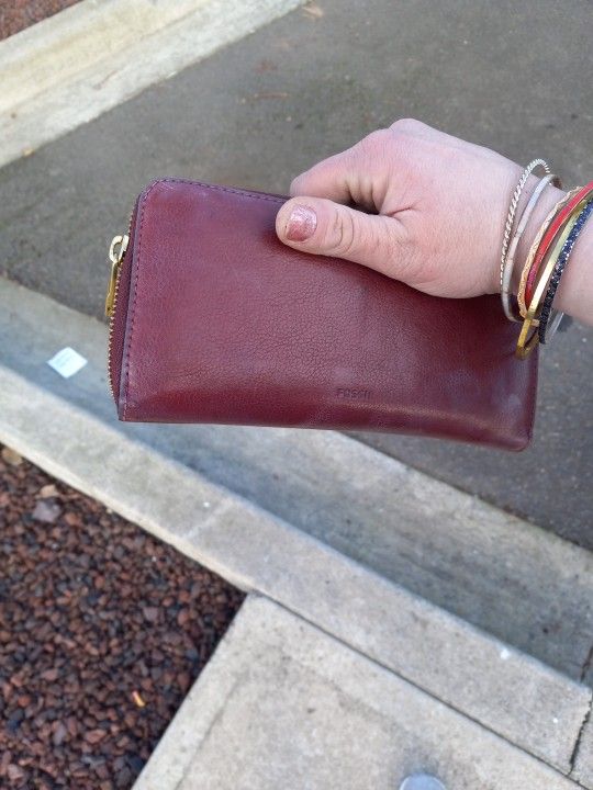 Fossil Wallet Leather Great Cond.