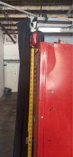 Red Metal Tool Cabinet Side Panel