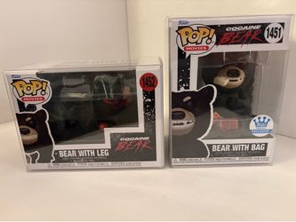 Funko Pop! Movies Cocaine Bear #1451 Bear w/Bag + #1452 Bear w/Leg Excl