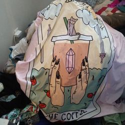 The Cat On Coffee Wall  Tapestry 