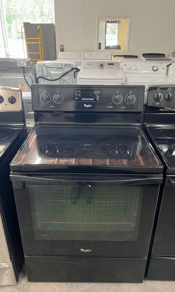 Whirlpool Black Electric Stove - SelfClean