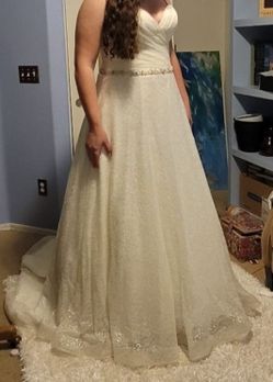 Morilee Sequined Wedding Gown Size 16