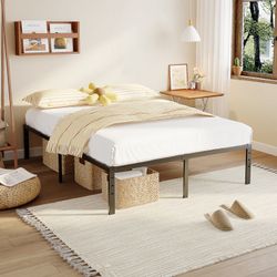 Full Size Bed Frames Heavy Duty, Metal Platform Bed No Box Spring Needed