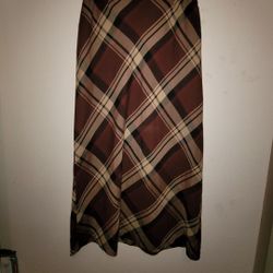 Liz Baker Plaid Skirt Maxi Vintage Size6