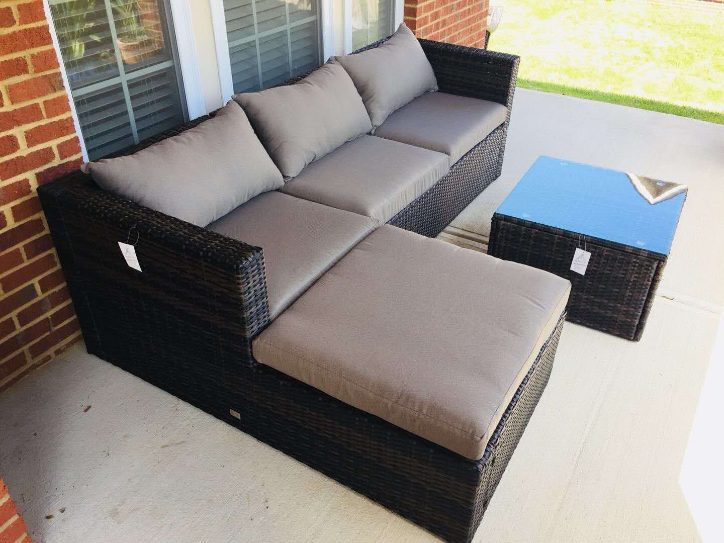 Labor Day big Sale!!!3pc sectional wicker outdoor furniture