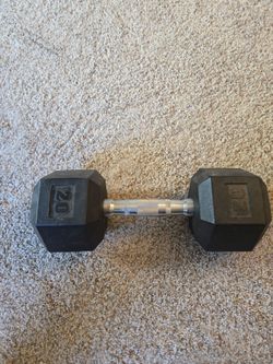 20 lb Hex Rubber Dumbbell