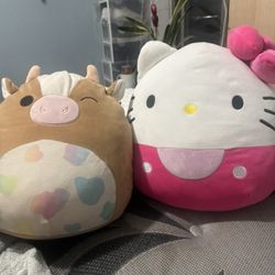 Squushmallow Bundle Hello Kitty And Griella The Cow
