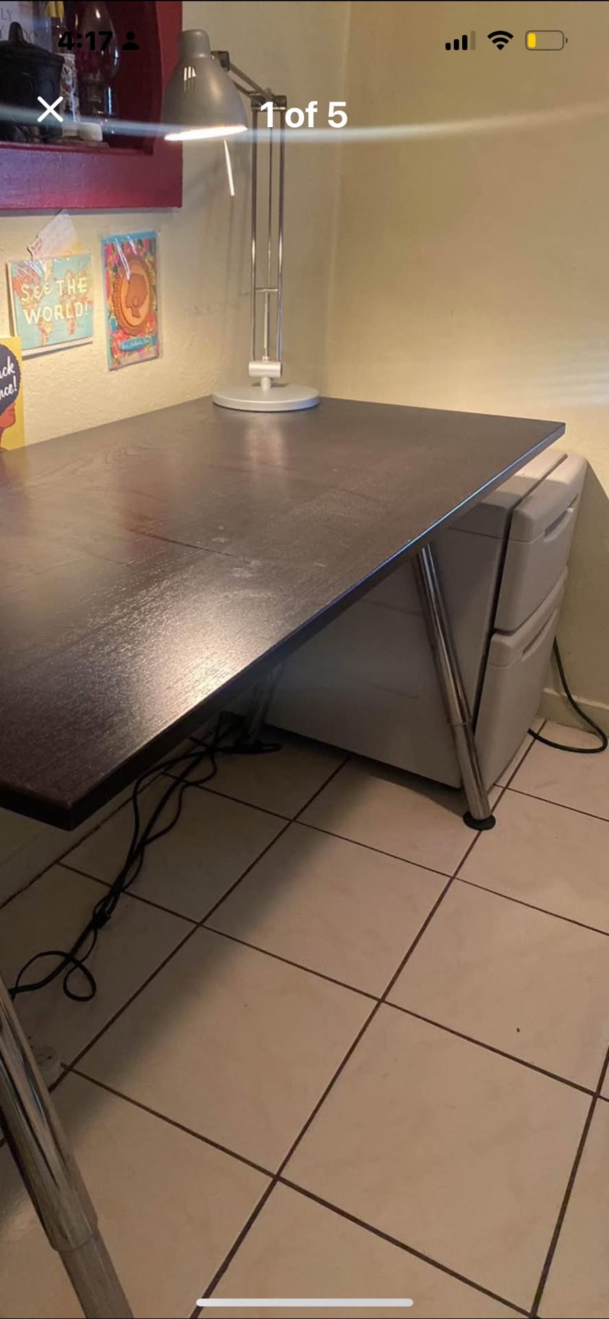 Ikea Desk & Rolling Chair