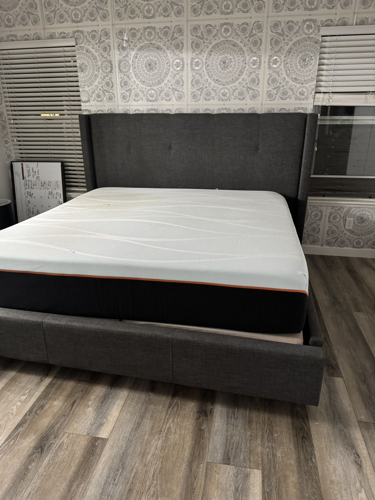 Eastern King Bed With Bed Frame