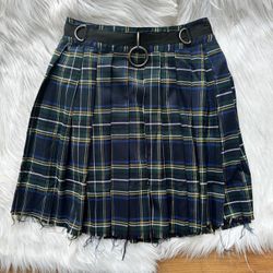 Pleated plaid skirt, brand new