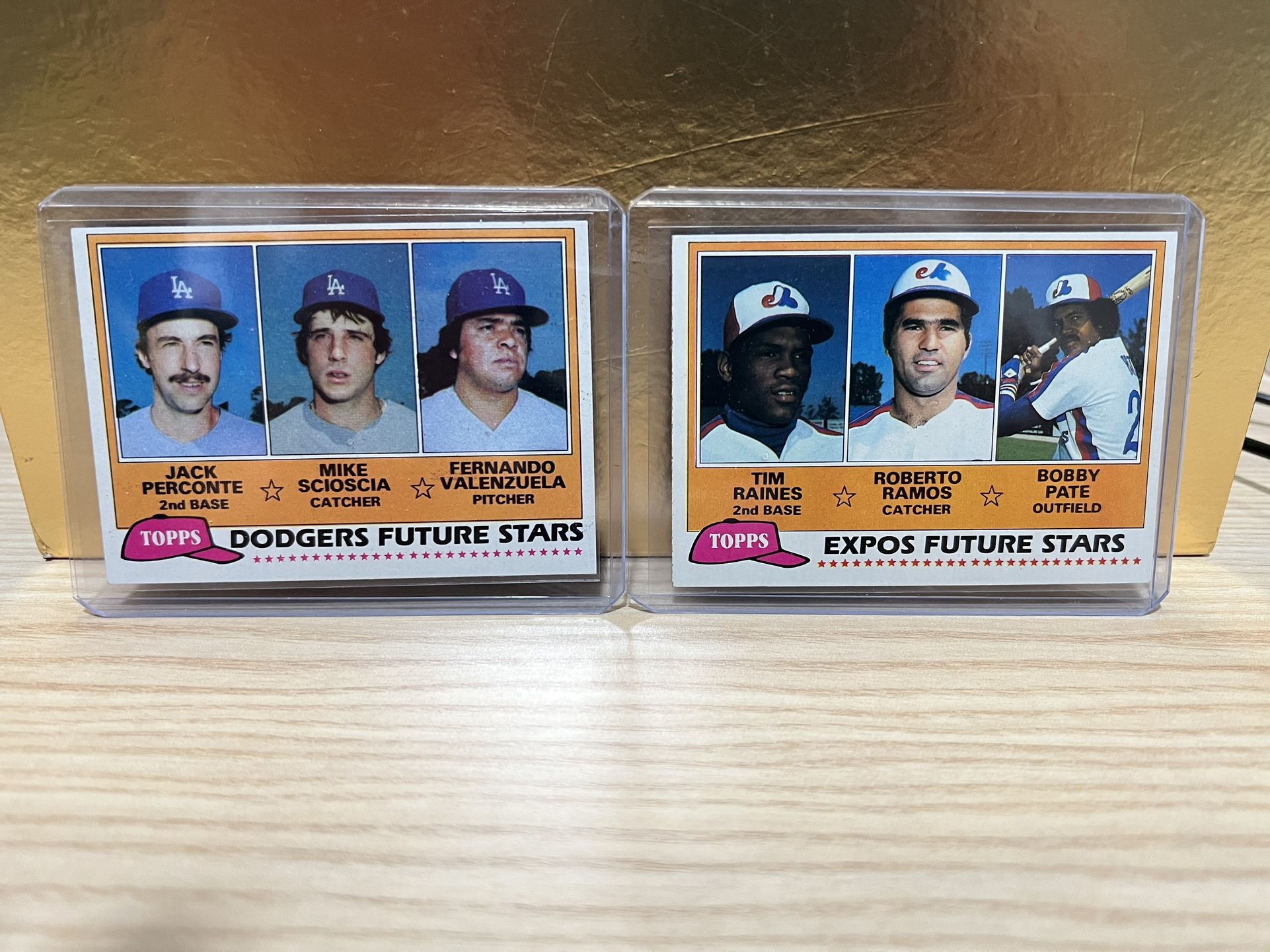 HOF Tim Raines and Fernando Valenzuela Rookie Baseball Cards (1981 Topps) π₯π₯ Sharp Cards!!