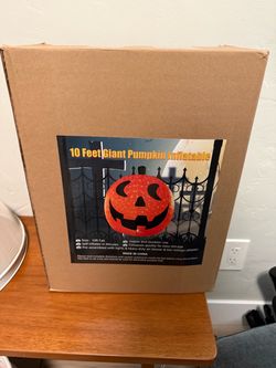 BRAND NEW 10ft Giant Halloween Inflatable Pumpkin w/ LED Lights (NIB)