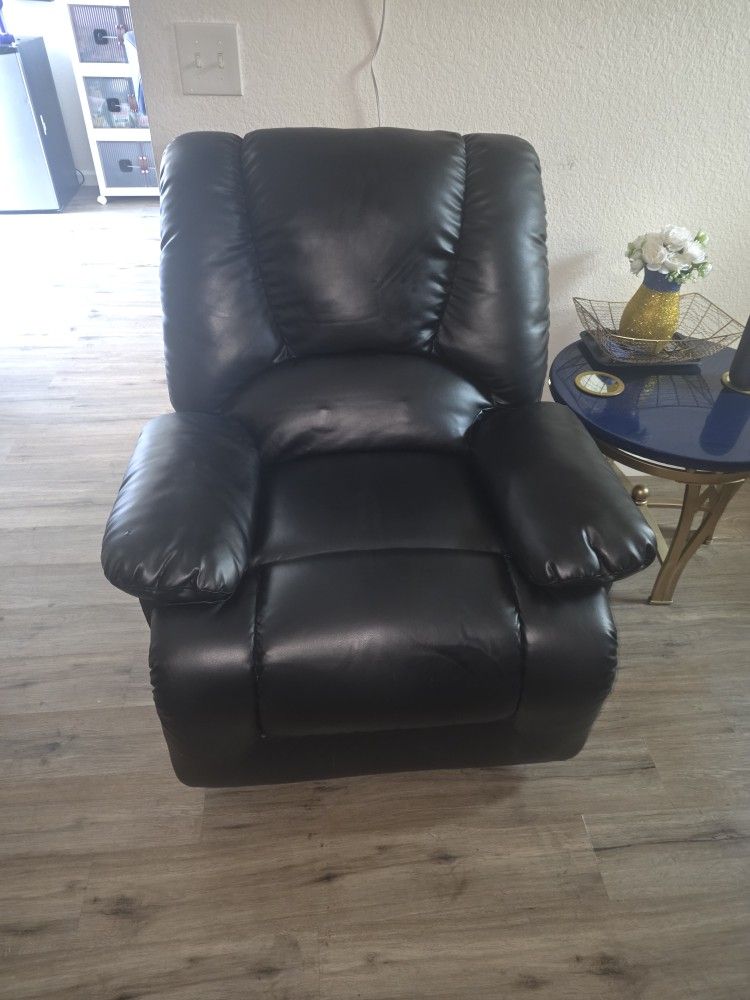 Leather recliner