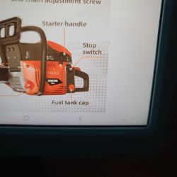 24 Inch 62cc Gas Chainsaw, Excellent Condition 