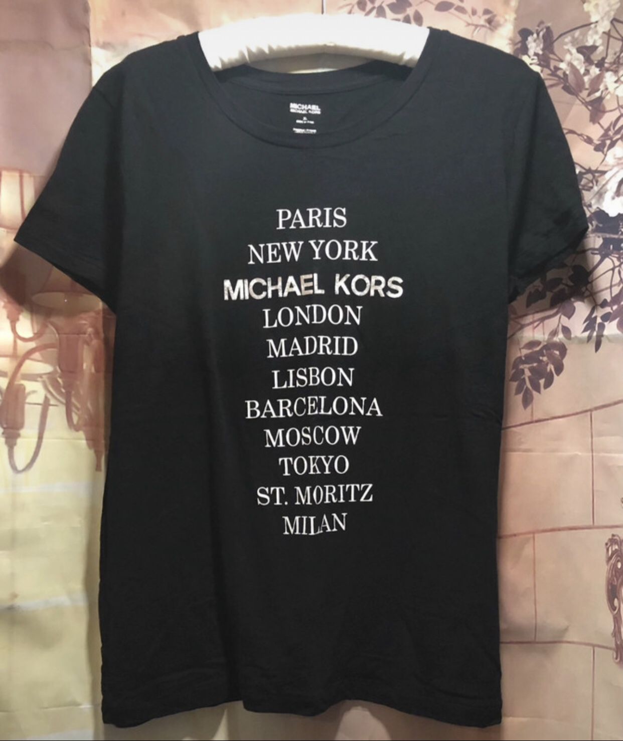 Michael Kors Black Logo T-Shirt Cities XL