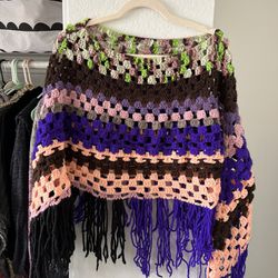 Alphagan Shaw/Poncho, Crocheted Poncho