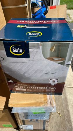 Serta Cotton Rich Heated King Size Mattress Pad