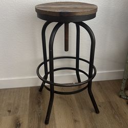 Industrial Adjustable Bar Stool