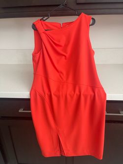 Red Sleeveless Sheath Dress
