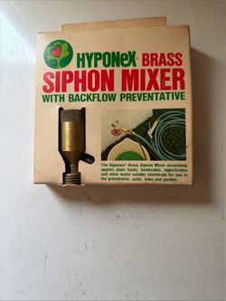 Vtg Hyponex Brass Siphon Mixervwith Backflow Preventation