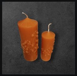 Orange Floral Candles 