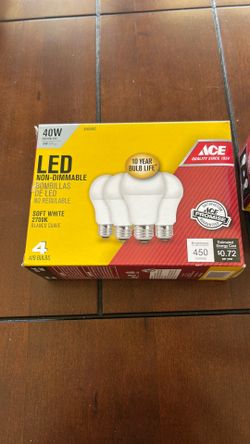 ACE LEF Light Bulbs. 1 NEW box &  3 Bulbs in opened box
