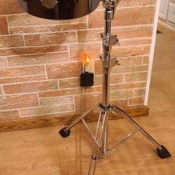 BATERIA / DRUM - 10" BLACK CHROME BAJA 10" MINI TIMBALE LIKE BRAND NEW WITH NEW HEAVY-DUTY DOUBLE BRACED LEG STAND  $165.00 OBO