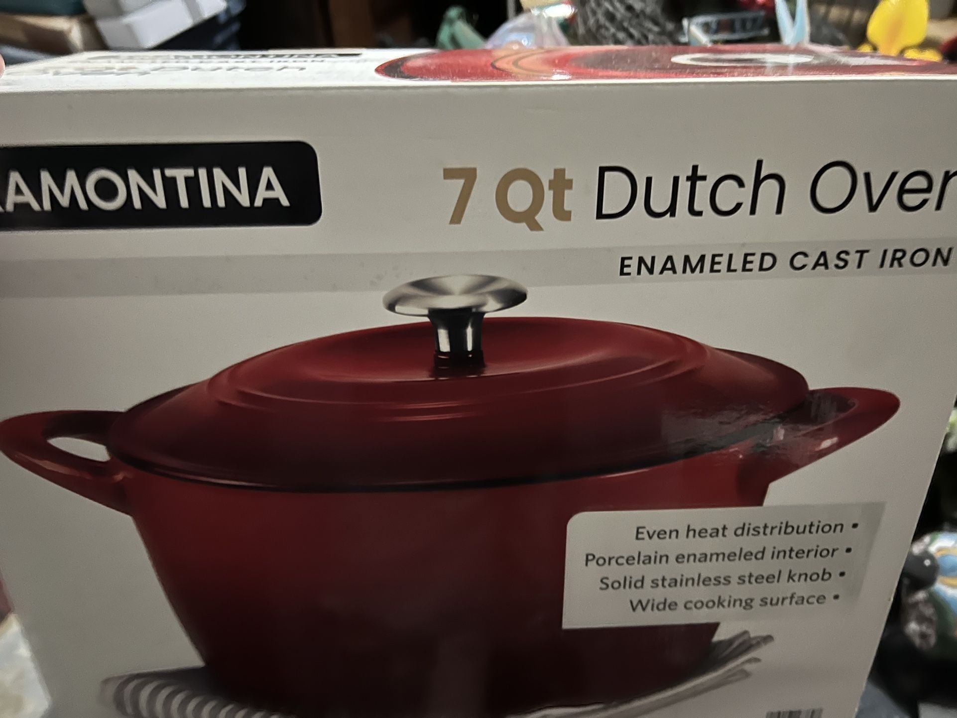 Tramontina Enameled Cast Iron Dutch Oven 7qt for Sale in Greenwood, IN -  OfferUp