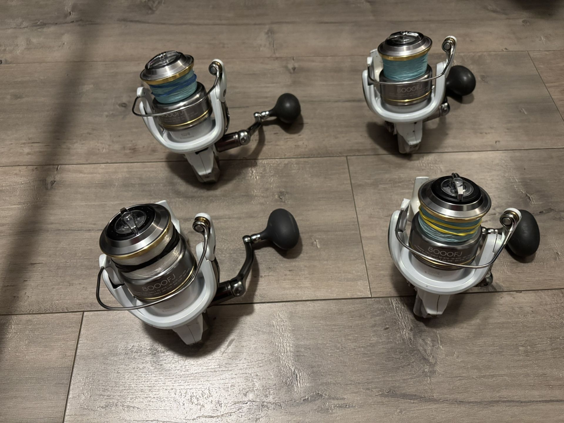 🎣Lot of 4 Preowned Shimano Stradic 8000FJ Reels With Line Included🐠
