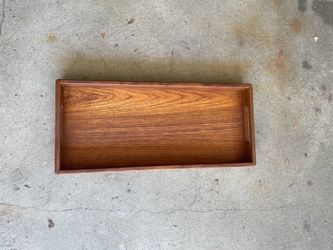 Wooden tray- teak- 18”x 8”