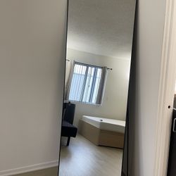 Tall Black Modern Floor Mirror