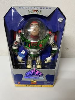 Vintage 1998 Mattel Buzz Lightyear Holiday Hero 12" Action Figure New