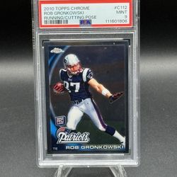 2010 Topps Chrome #C112 Rob Gronkowski Running/Cutting Pose RC PSA MINT 9