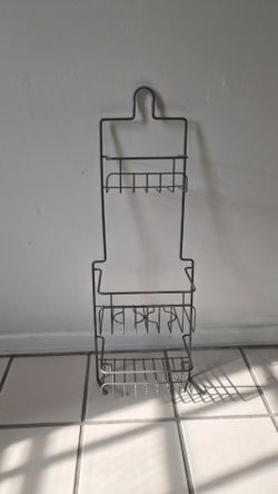 Silver Shower Caddy Storage