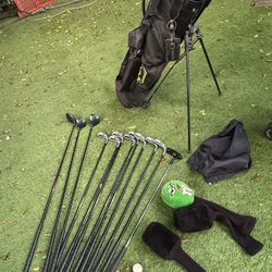 golf clubs and bag + more 