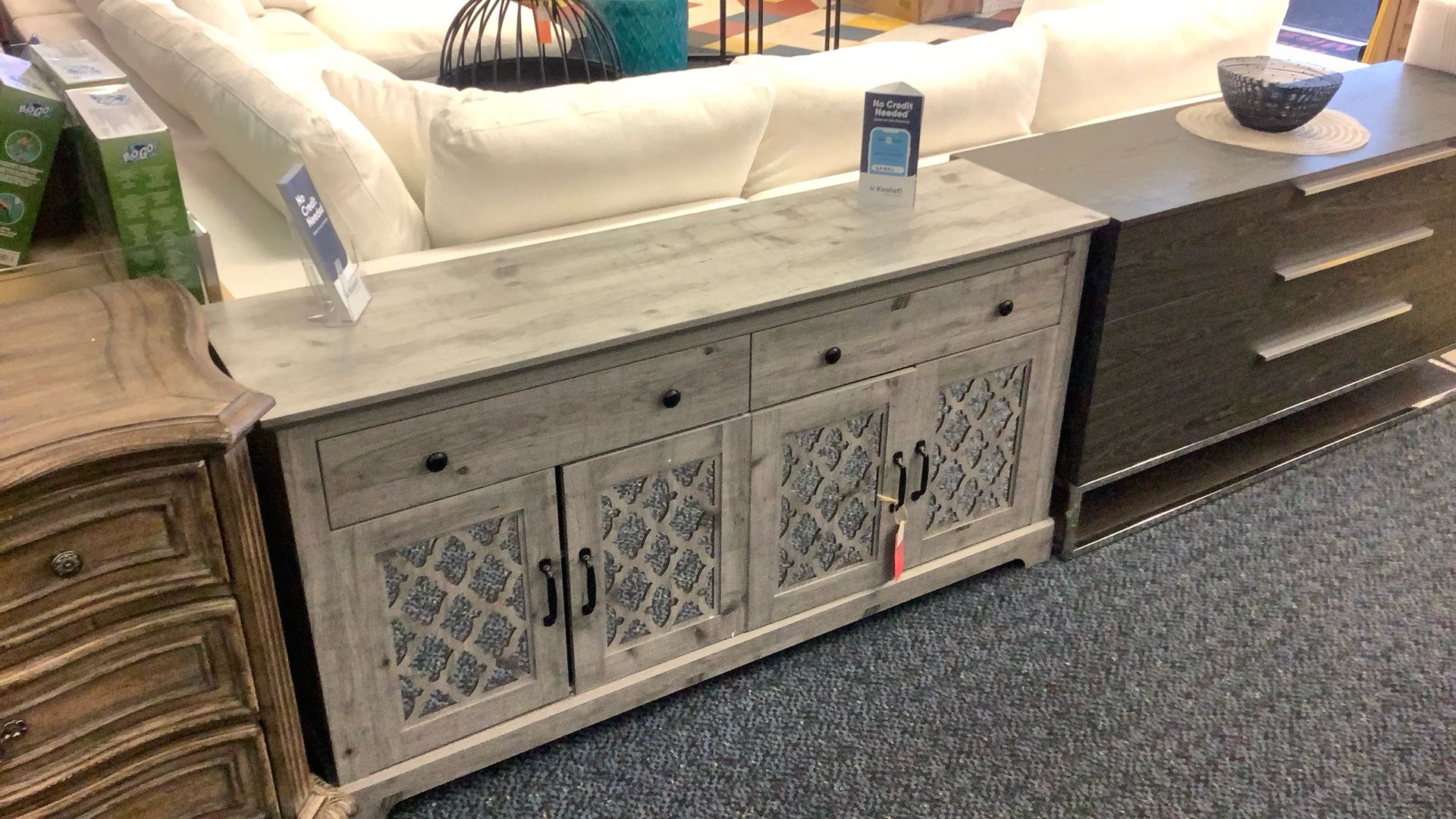 New 2 Drawer 4 Door Console