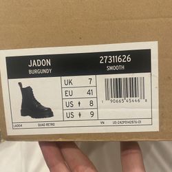 Jadon burgundy Dr. Martens, OPEN BOXED