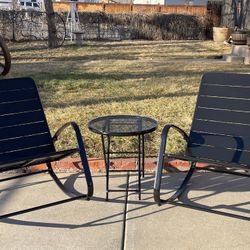 3– BLACK ( LUXEMBOURG ) PATIO FURNITURE SET
