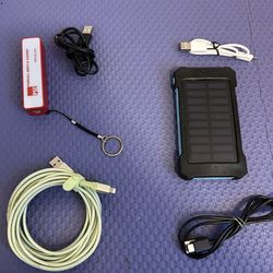 Chargers With One Being Solar As Well - Include Cables