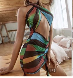 MUST GO Criss Cross Colorful Dress