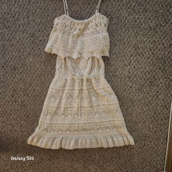  Cream eyelet Sundress