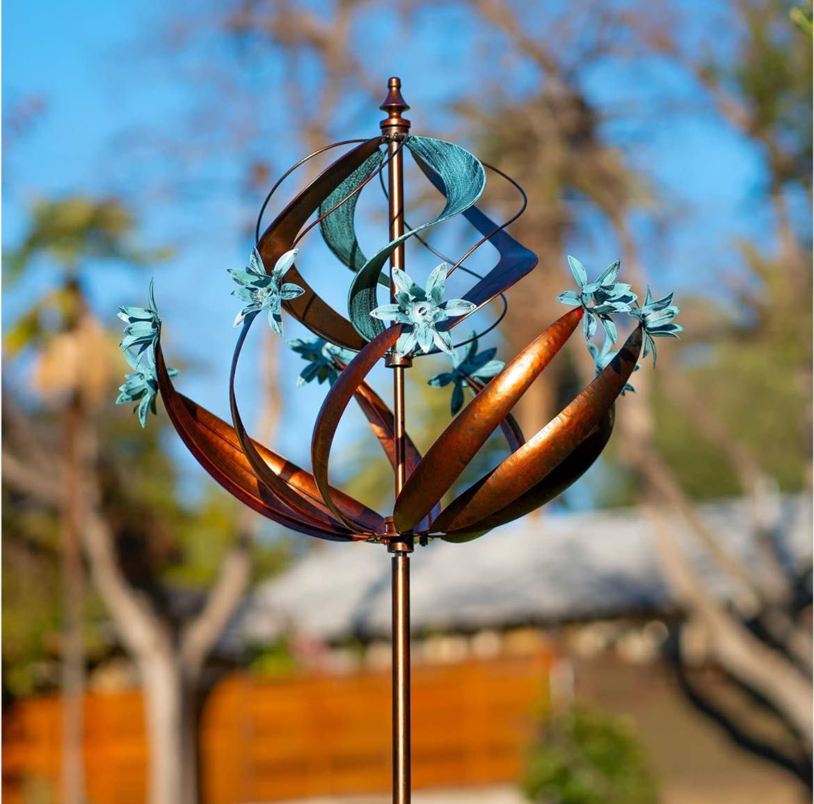 Outdoor Metal Wind Spinner for Yard Garden - Large Kinetic Wind Sculptures Spinners Outdoor Decoration, Gift for Birthday, Anniversary, Housewarming, 