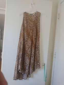 Mamta Leopard Print Sleeveless Swing Dress
