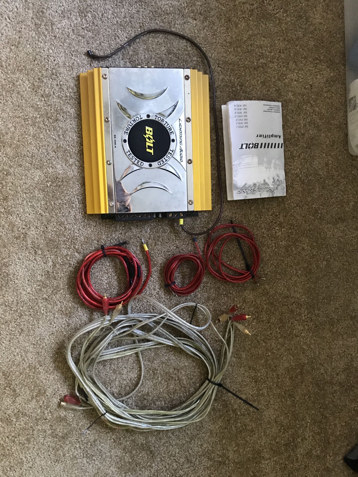 Lightning Audio Bolt B2.300.4 Amp & manual