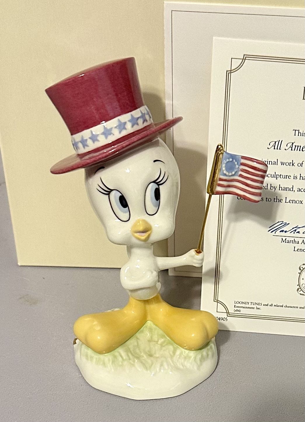 Vtg. LENOX LOONEY TUNES TWEETY BIRD ALL AMERICAN 4TH OF JULY TWEETY / NEW IN BOX