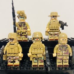 Brown Camo Soldiers Minifigures Bunch | New Custom LEGO Compatible Toys