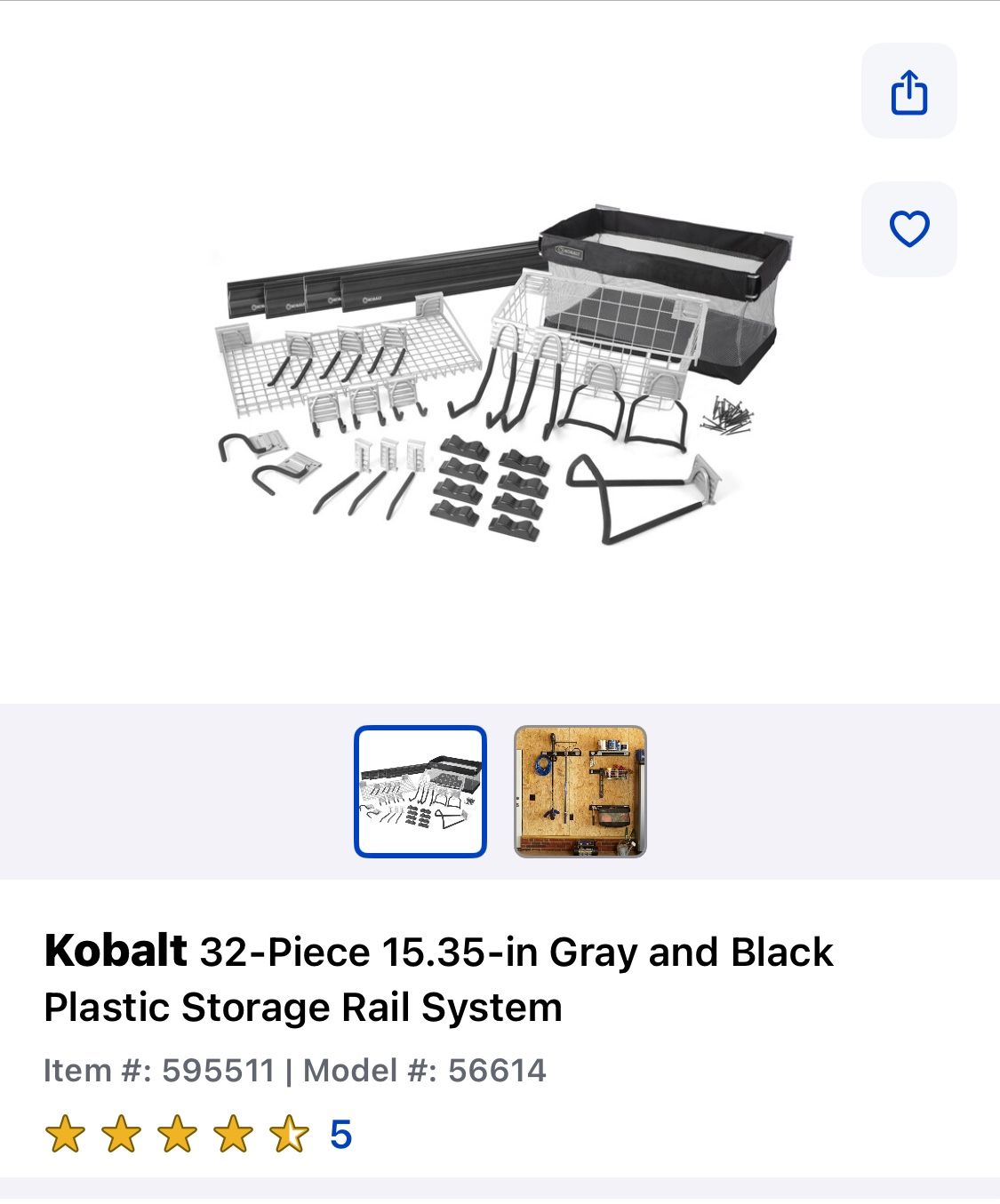 Wanted: Kobalt 595511 32 Piece K Rail Kit
