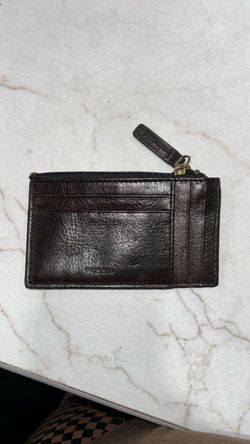 Brown leather Fossil wallet NWT