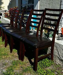 6 Solid Wood Dining Chairs