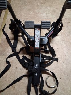 The image shows an Allen Sports MT-2 Ultra Compact Folding 2-Bike Trunk Rack. 